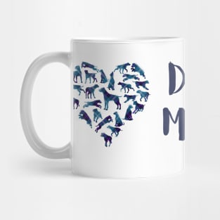 Blue Dog Hearts Dog mom Mug